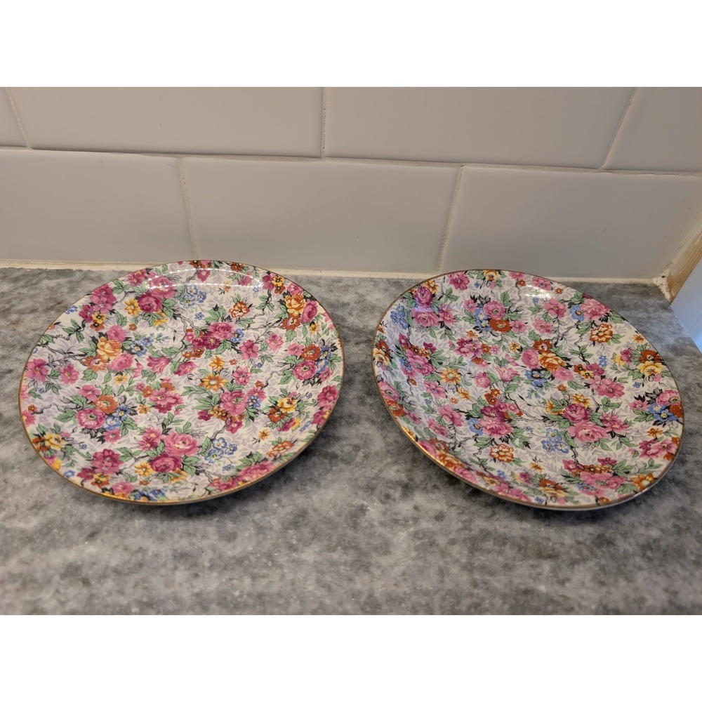 BCM Lord Nelson Ware TEACUP SAUCER‎ Set Of 2 ~Marina Floral ~ Made In  England